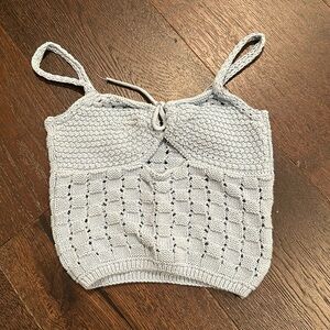 Blue Zara Knit Tank Top